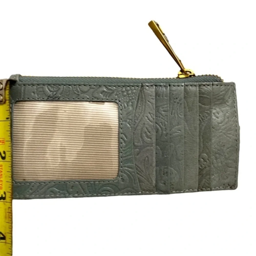 Margot embossed leather card holder wallet